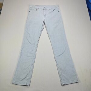 Levi Strauss 511 Corduroy Slim Fit Stretch Pants Light Grey Mens W32 L32